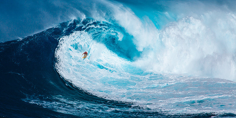 Surfing the big wave, Tasmania (detail)