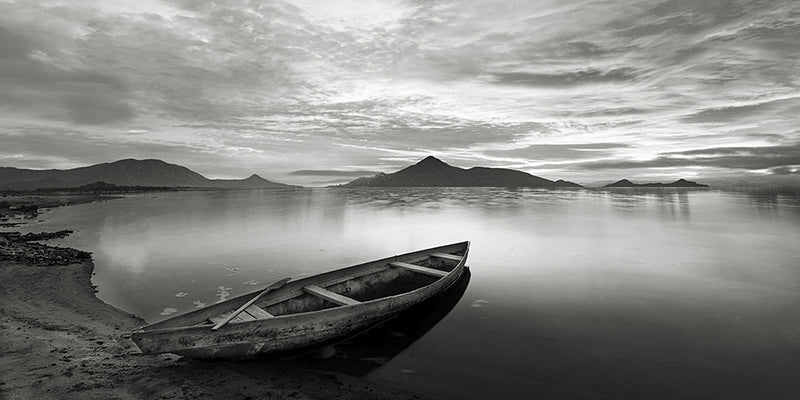 Sunset on a Lake, Scotland (B&W)