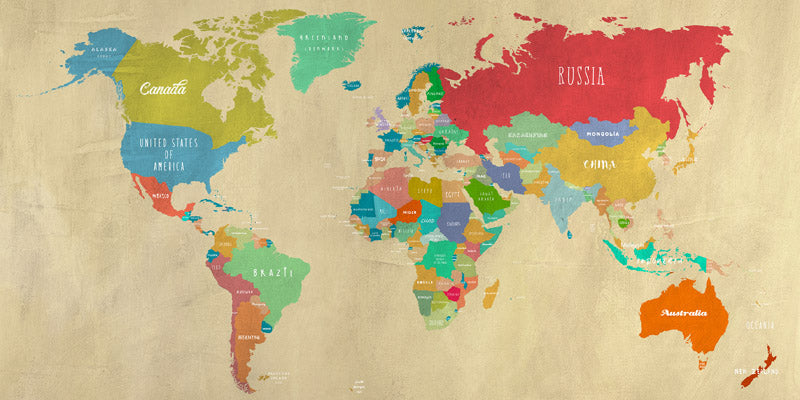 Modern Map of the World (detail)