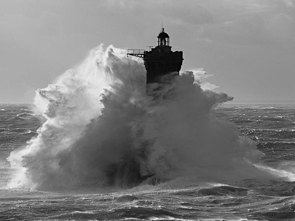 Phare du Four lors d'une tempête
