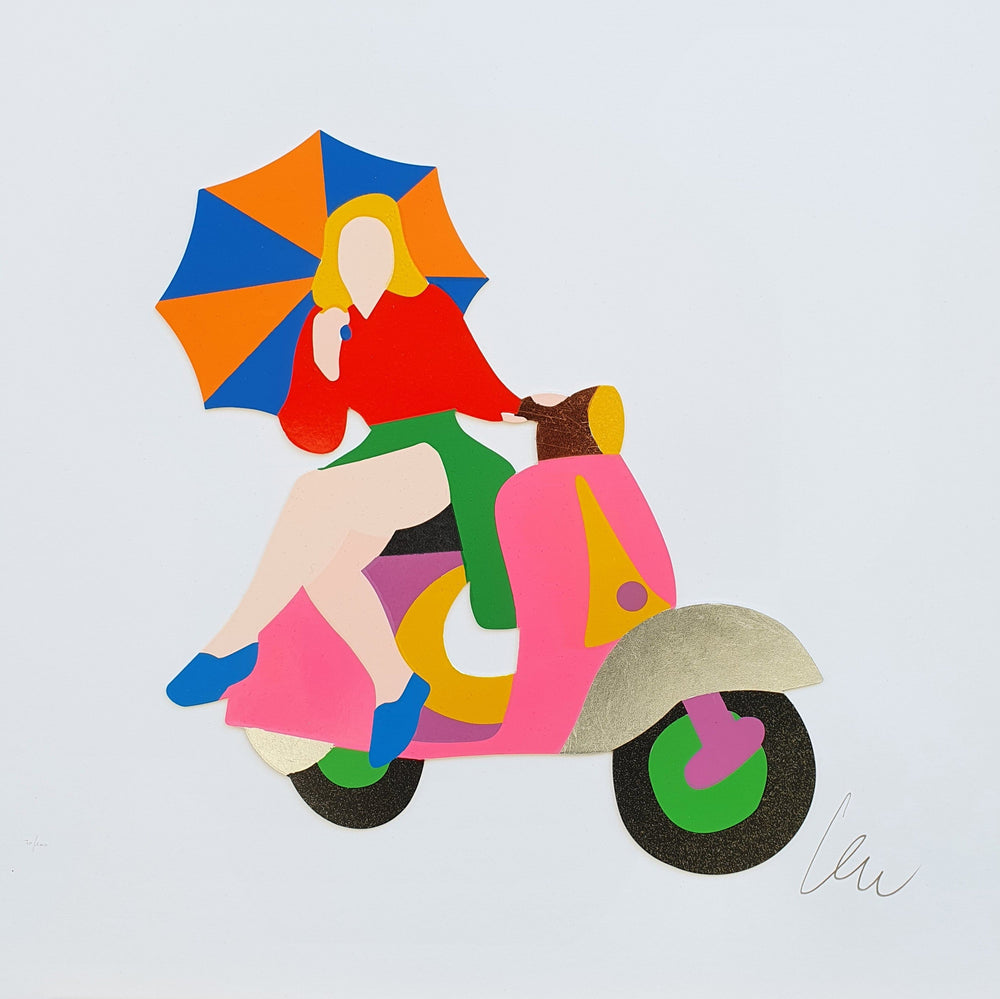 Girl in Vespa