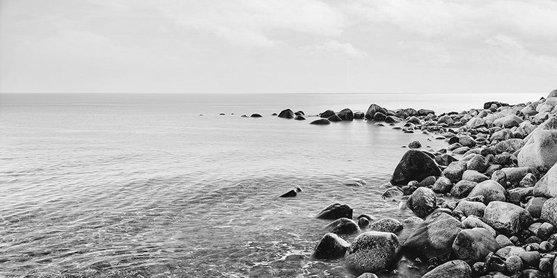 Pebbles on the Beach (B&W)