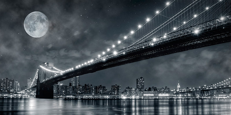 Brooklyn Bridge at night, New York