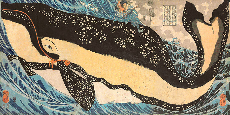 Miyamoto No Musashi Attacking the Giant Whale