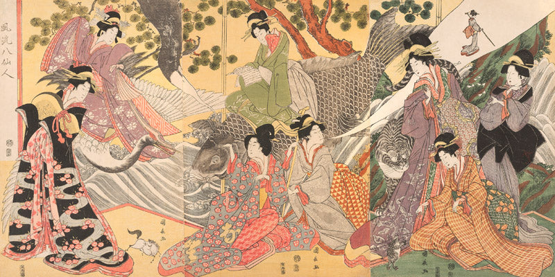 Kabuki players as the Eight Sennin