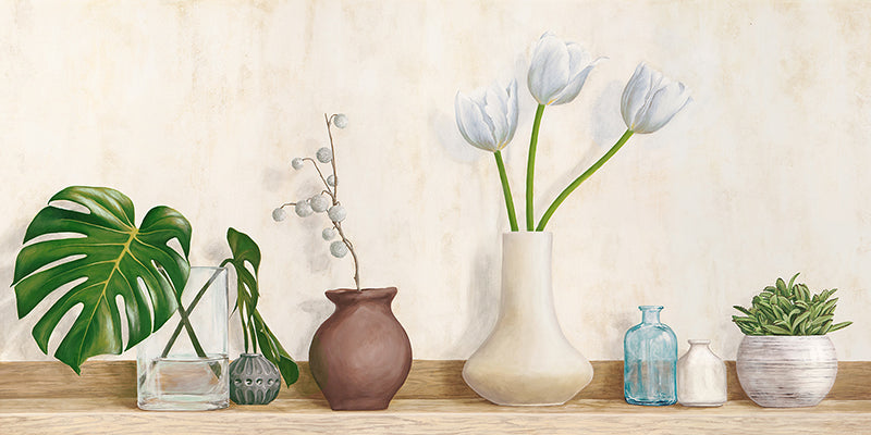 Minimalist floral setting