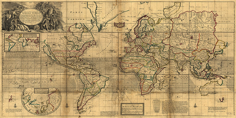 A New & Correct Map of the Whole World, 1719