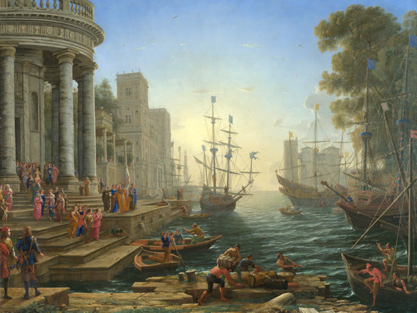 Seaport with the embarkation of Saint Ursula