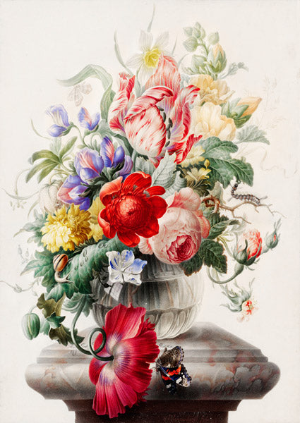 Flowers in a glass vase