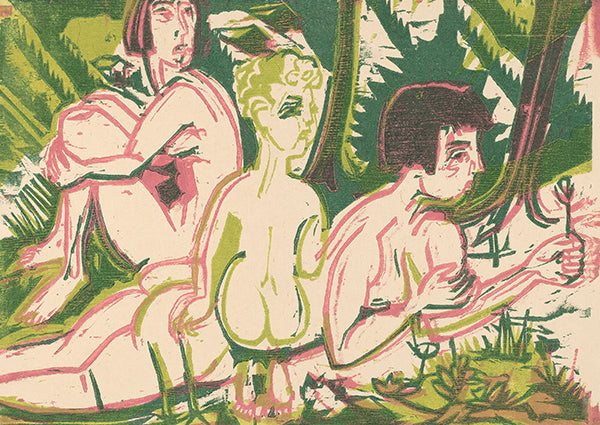 Nude Women with a Child in the Forest