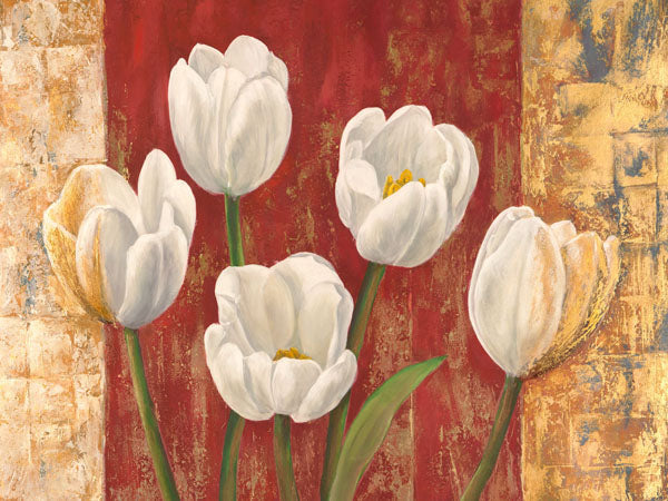 Tulips on Royal Red