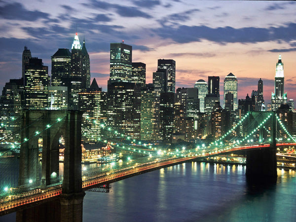 Brookyn bridge and Downtown skyline, NYC