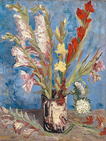 Vase with Gladioli and China Asters