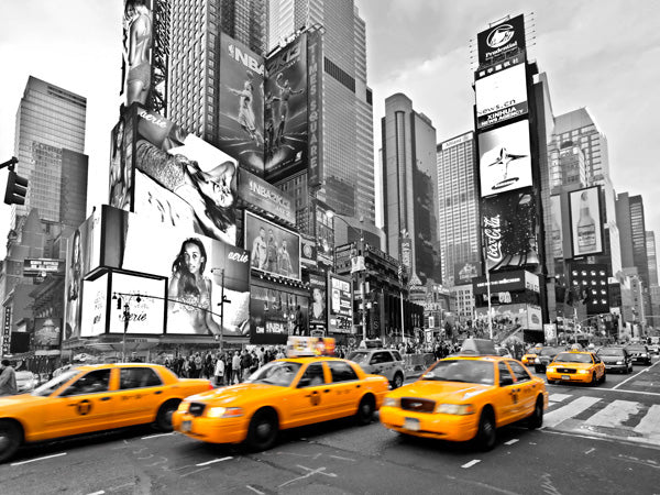 Taxis in Times Square, NYC