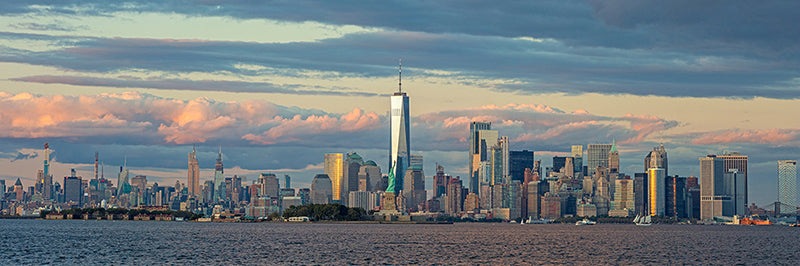 Manhattan with Statue of Liberty and One WTC