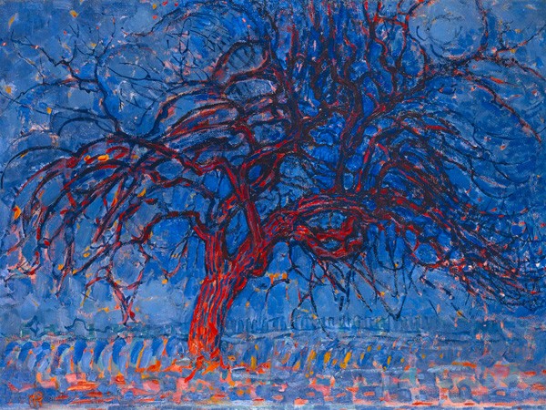 Albero rosso serale di Piet Mondrian