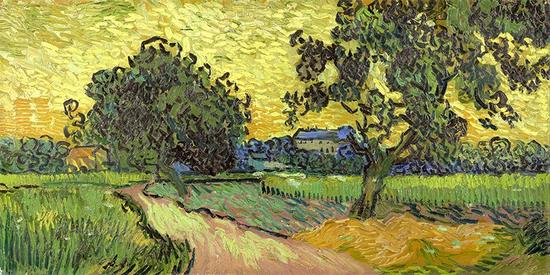 Paesaggio al crepuscolo di Vincent Van Gogh