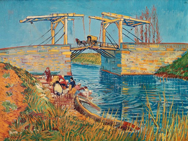 Il ponte di Langlois con lavandaie di Vincent Van Gogh