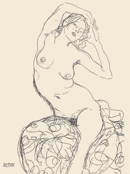 Donna Nuda Seduta di Gustav Klimt