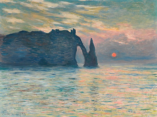 Alba a Étretat di Claude Monet