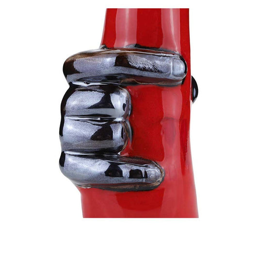 Corno Mano Corna in Terracotta h 32