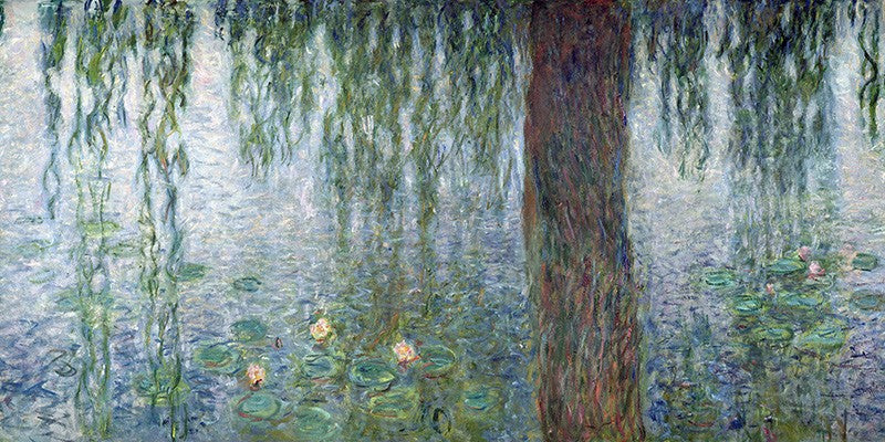 Mattina con Salici Piangenti II Dettaglio di Claude Monet