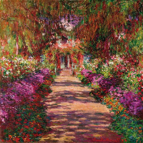 Sentiero nel Giardino di Monet a Giverny di Claude Monet