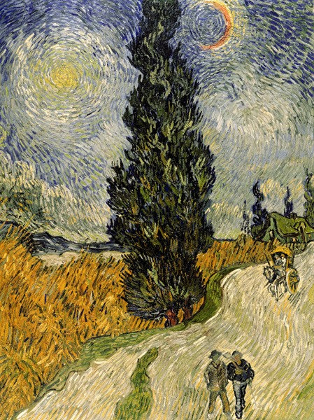 Strada con cipressi (Dettaglio) di Vincent Van Gogh