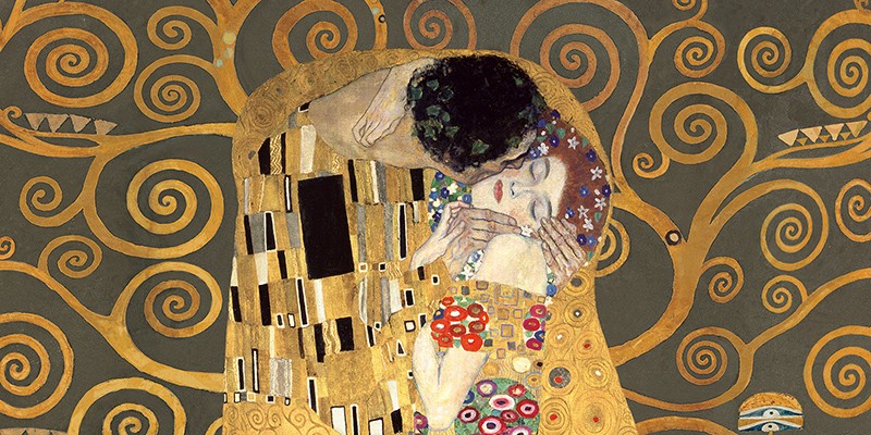 Il Bacio Dettaglio, Variazione Grigia di Gustav Klimt