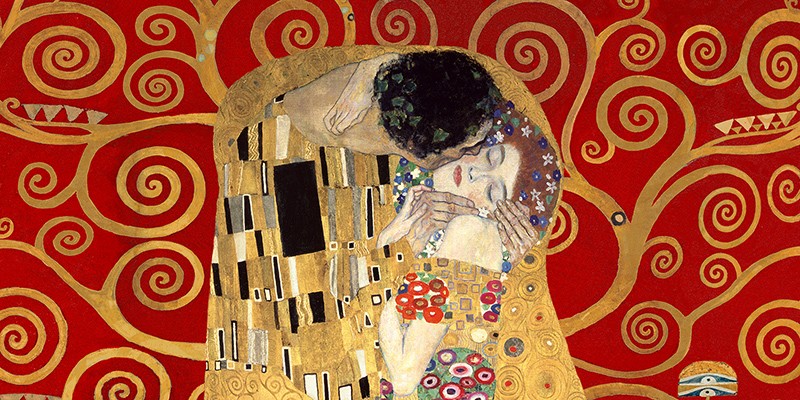 Il Bacio Dettaglio, Variazione Rossa di Gustav Klimt