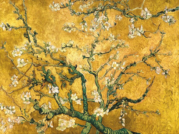 Mandorlo in fiore (Variante oro) di Vincent Van Gogh