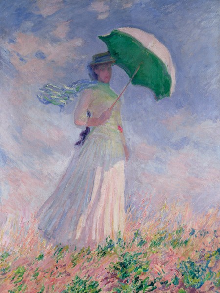 Donna con Parasol a Destra di Claude Monet